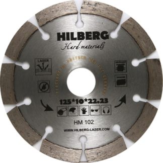 Алмазный сегментный диск 125-10-22.23 Hilberg Hard Materials Laser HM102
