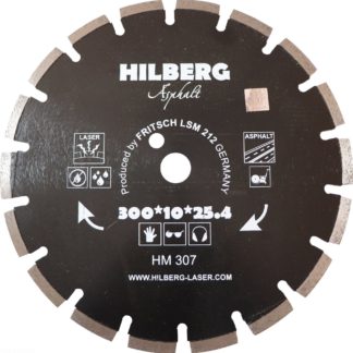 Алмазный сегментный диск 300-10-25.4 Hilberg Asphalt Laser HM307