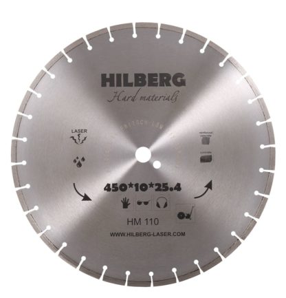 Алмазный сегментный диск 450-10-25.4 Hilberg Hard Materials Laser HM110
